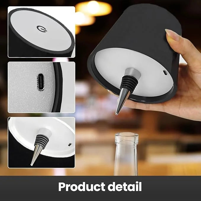 Wireless Rechargeable Bottle Lamp with Touch Control