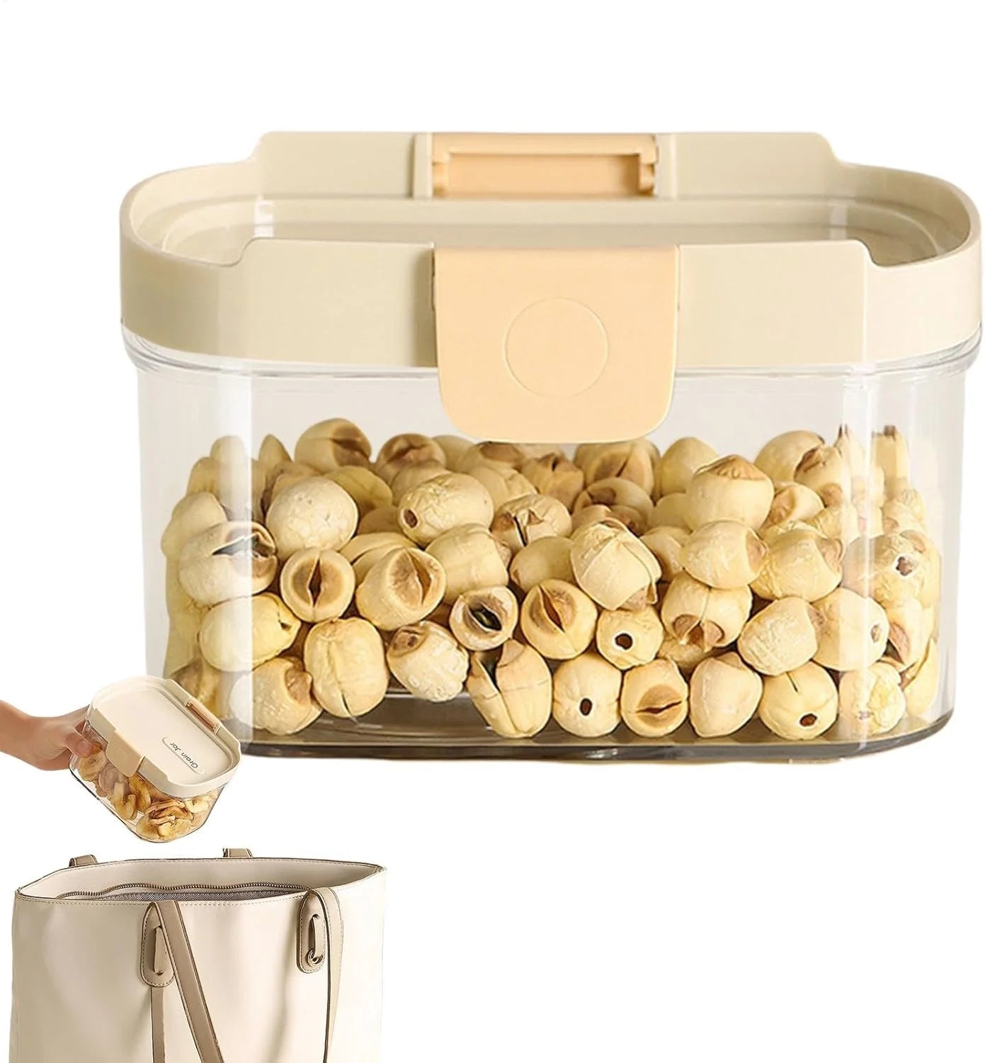 Airtight Food Storage Container with Silicone Telescopic Opening