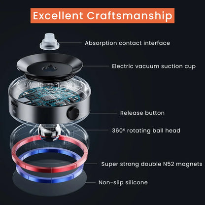 360° Rotatable Vacuum Suction Magnetic Phone Holder