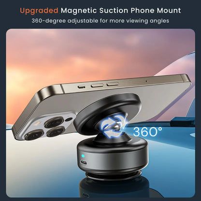 360° Rotatable Vacuum Suction Magnetic Phone Holder