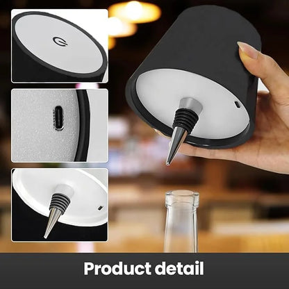 Wireless Rechargeable Bottle Lamp with Touch Control