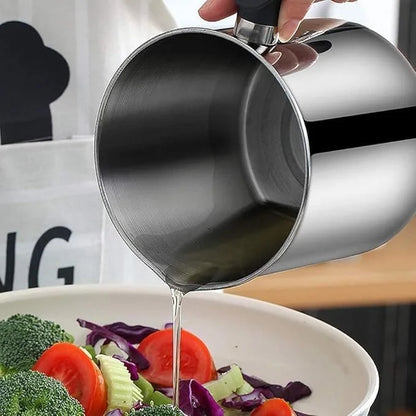 Stainless Steel Oil Strainer Pot With Handle – 1.2L