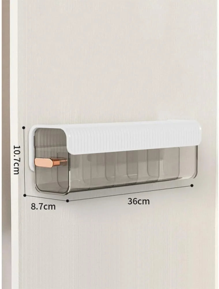 Wall Hanging Transparent Socks Organizer (Pack Of 3)