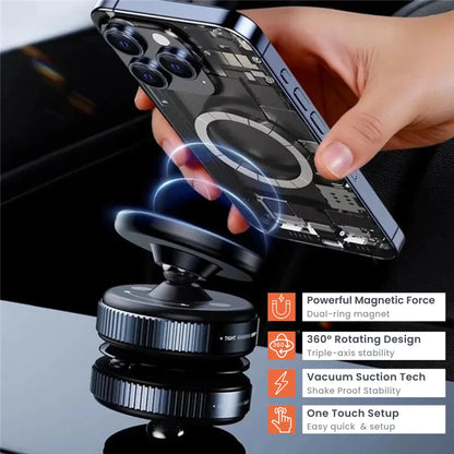 360° Rotatable Vacuum Suction Magnetic Phone Holder