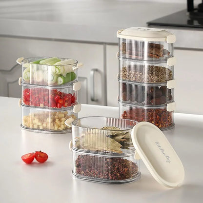 4 layer Airtight Containers Fridge & Kitchen Storage Box with Lids