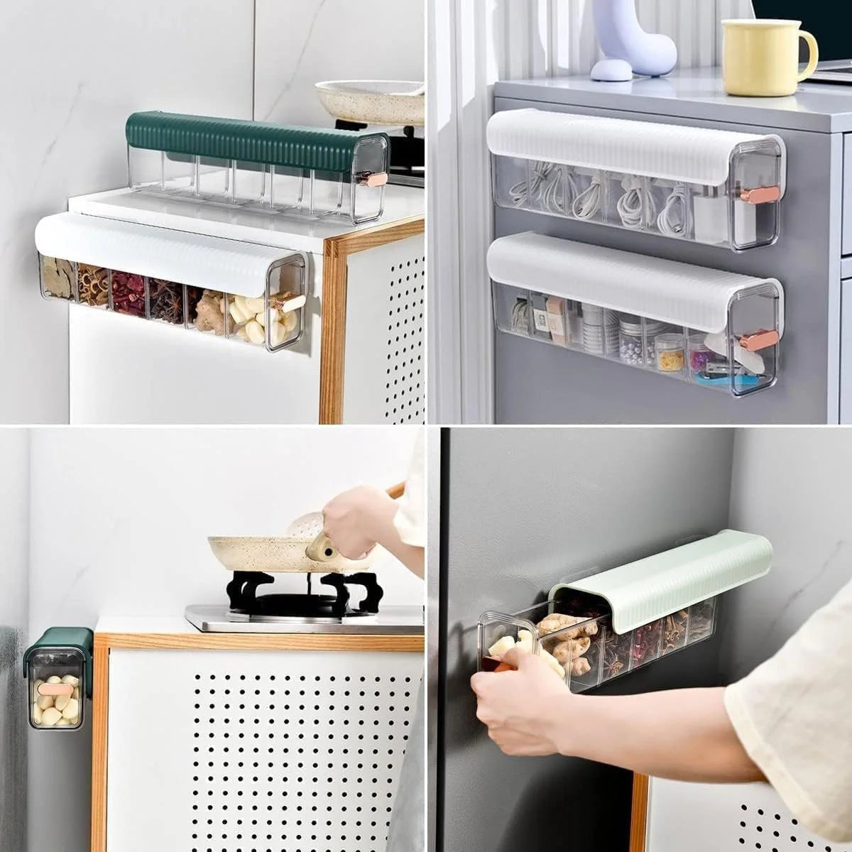 Wall Hanging Transparent Socks Organizer (Pack Of 3)