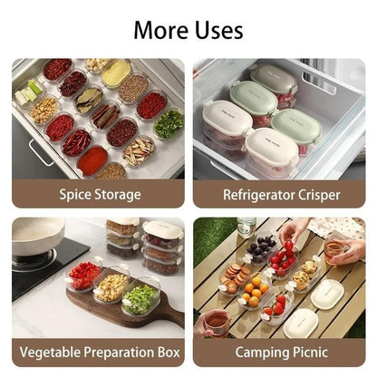 4 layer Airtight Containers Fridge & Kitchen Storage Box with Lids