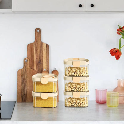 Airtight Food Storage Container with Silicone Telescopic Opening