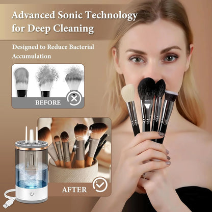 Electric Makeup Brush Cleaner With Dual Cleaning Modes