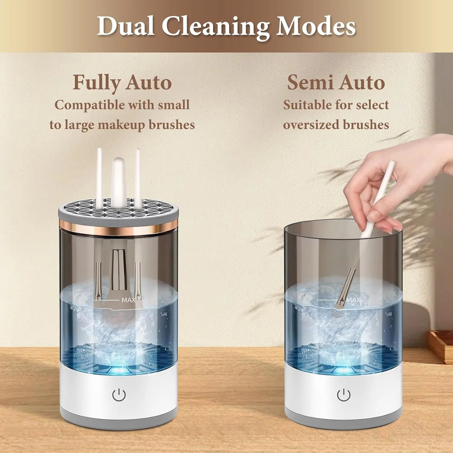 Electric Makeup Brush Cleaner With Dual Cleaning Modes