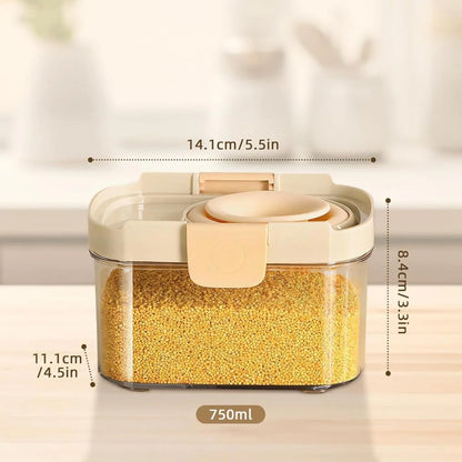 Airtight Food Storage Container with Silicone Telescopic Opening