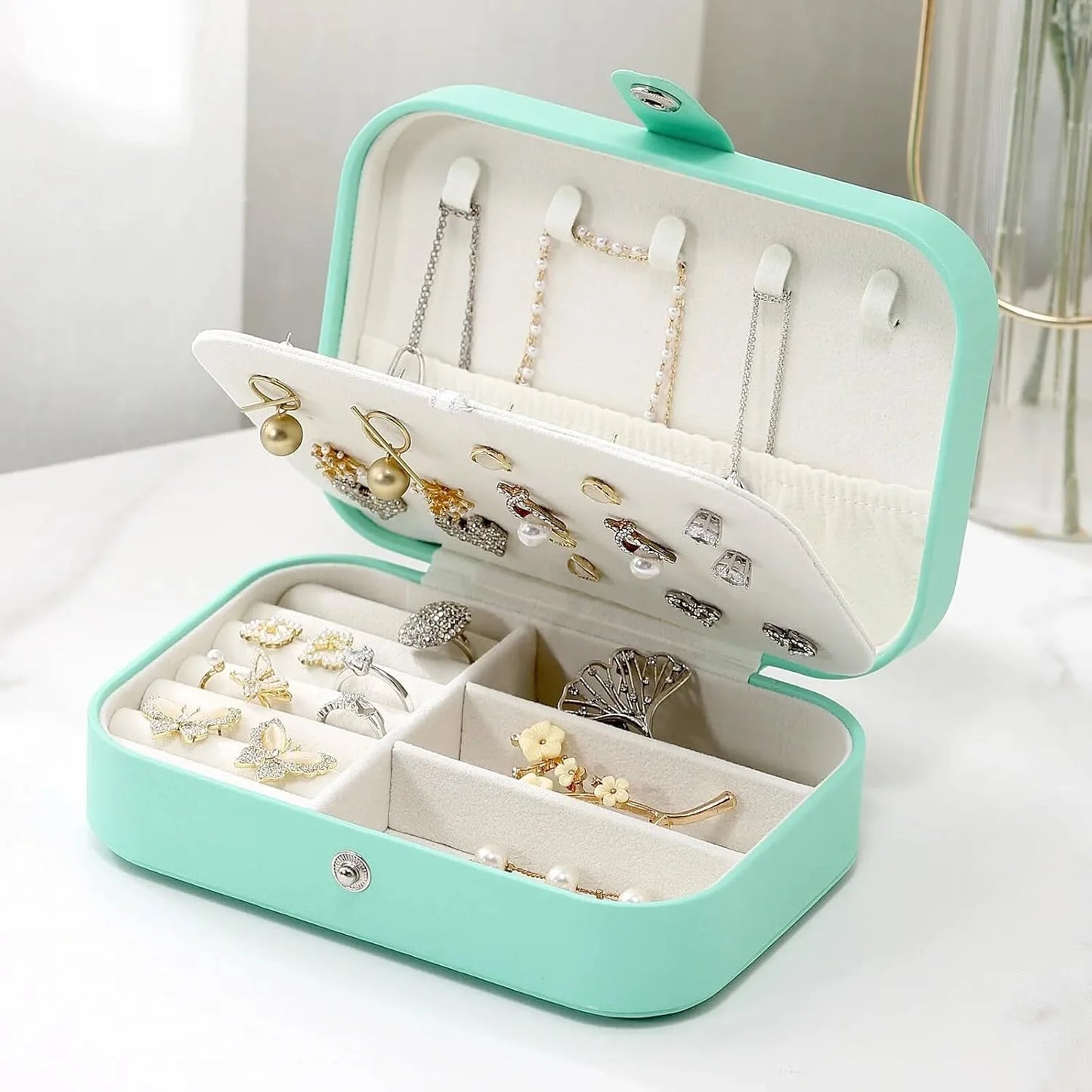 PU Leather Jewellery Organisers Box