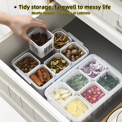Refrigerator Storage Containers with Drain Basket