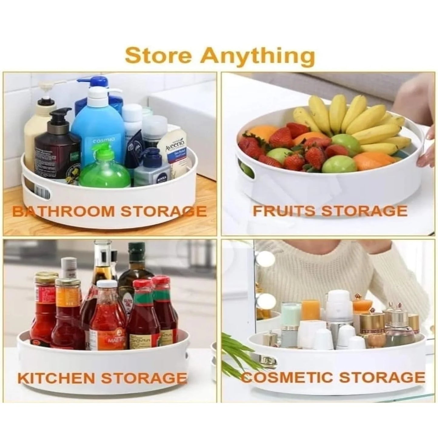 360° Rotating Multipurpose Tray (Pack of 2)