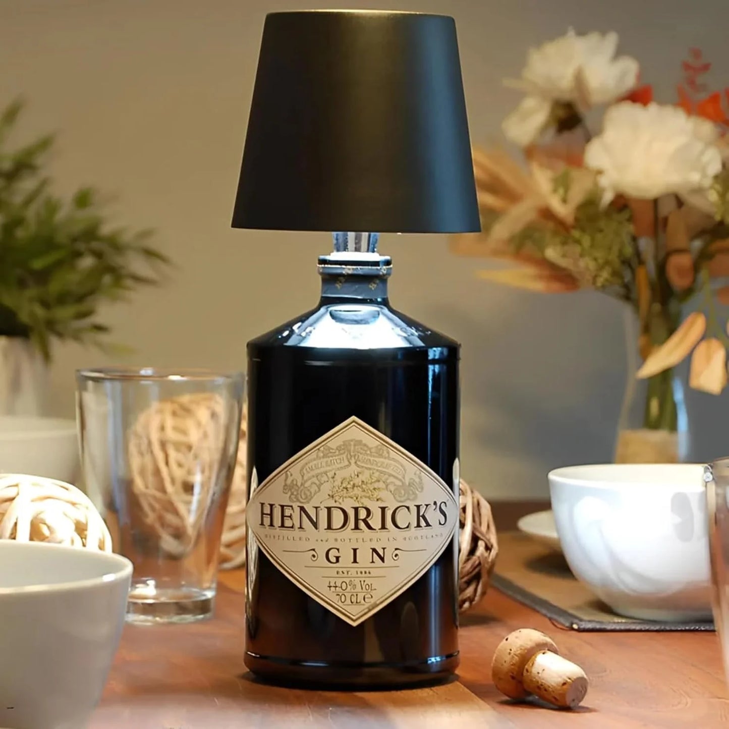 Wireless Rechargeable Bottle Lamp with Touch Control