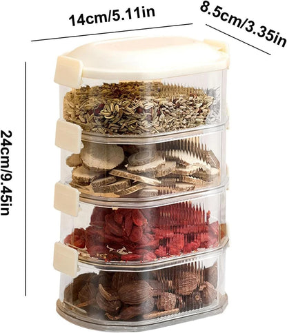 4 layer Airtight Containers Fridge & Kitchen Storage Box with Lids