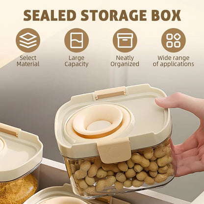 Airtight Food Storage Container with Silicone Telescopic Opening