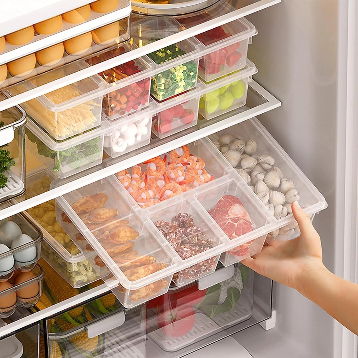5 Compartment Multipurpose Fridge Storage Box