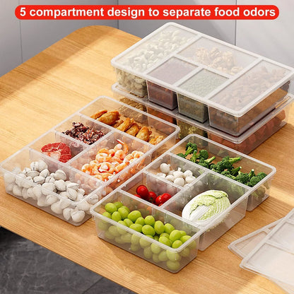 5 Compartment Multipurpose Fridge Storage Box