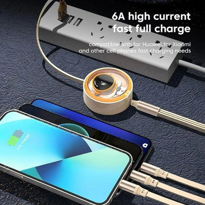 Astronaut 3-in-1 Retractable 100W Fast Charging Cable