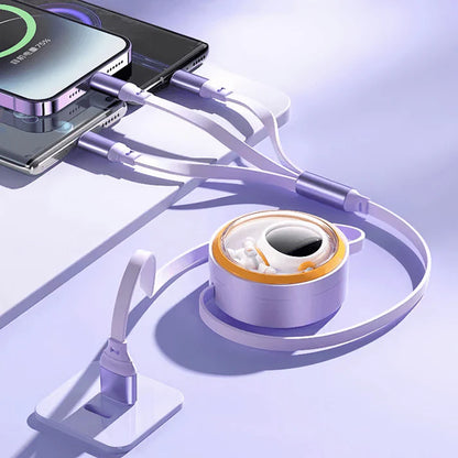 Astronaut 3-in-1 Retractable 100W Fast Charging Cable
