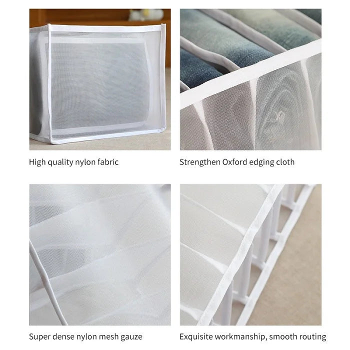 7 Compartment Transparent Clothes Organiser