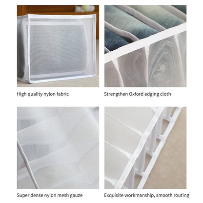 7 Compartment Transparent Clothes Organiser