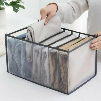 7 Compartment Transparent Clothes Organiser