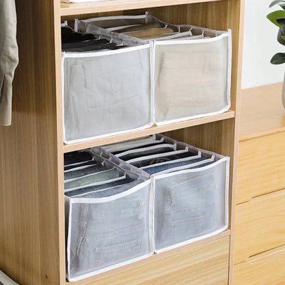 7 Compartment Transparent Clothes Organiser