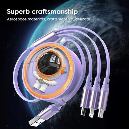 Astronaut 3-in-1 Retractable 100W Fast Charging Cable