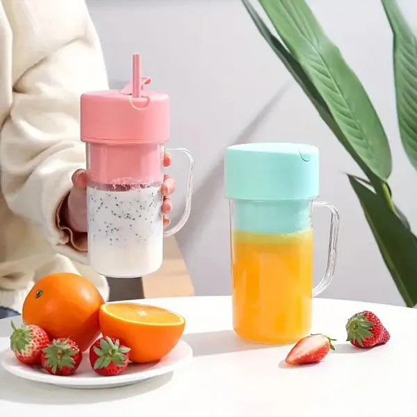 Mini Electric Juicer With Straw