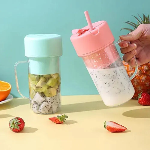 Mini Electric Juicer With Straw